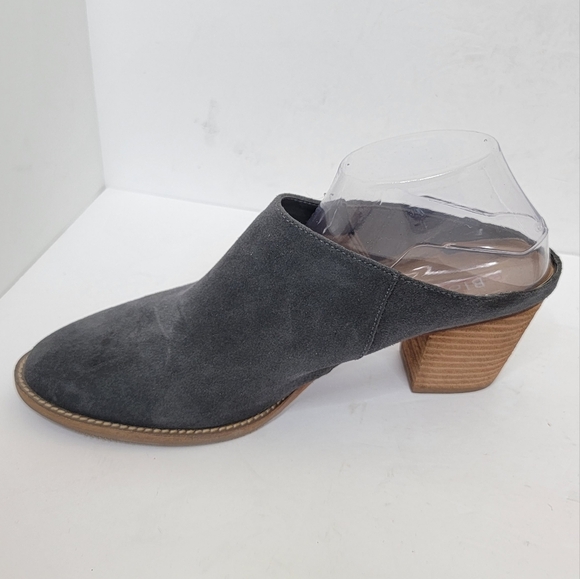 Blondo Norwich Mules Slip On Shoes Grey Suede Leather Waterproof Size 12 - Picture 6 of 10